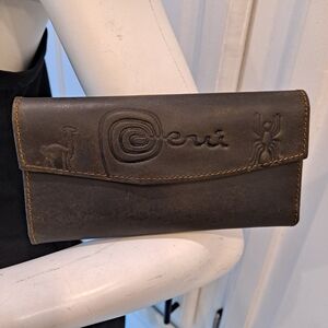 Vintage Brown Peru Leather Wallet
